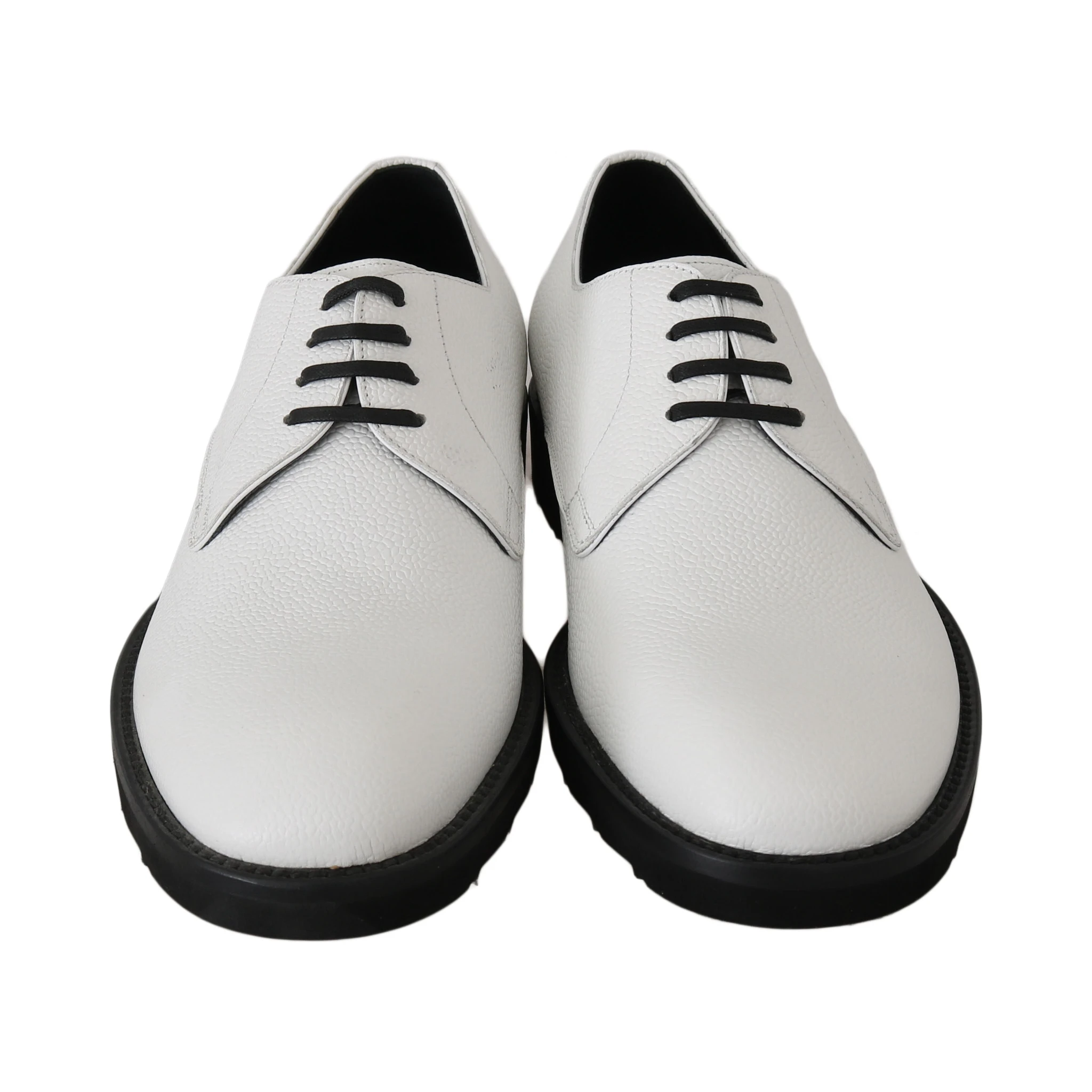 White Leather Derby Dress Formal Shoes