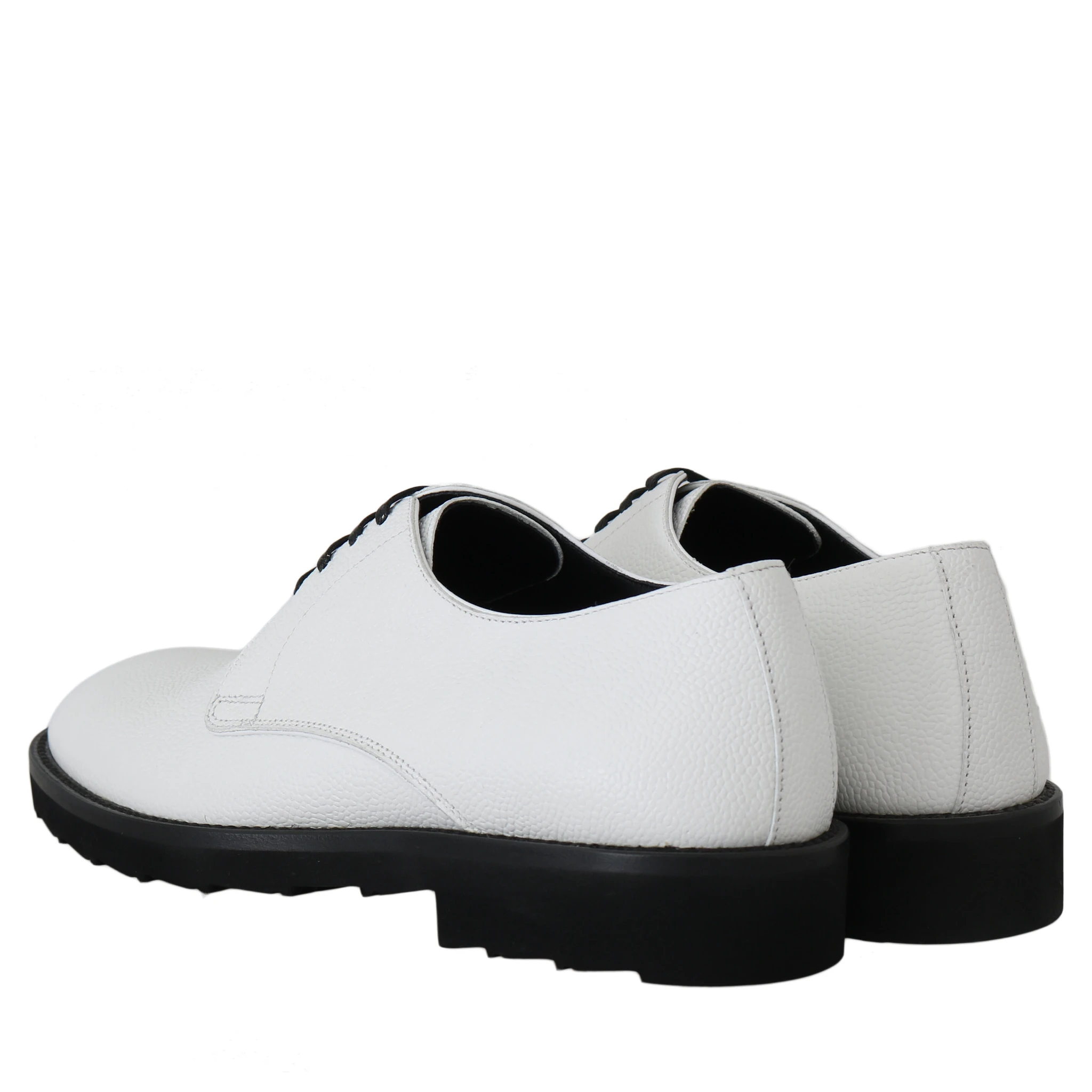 White Leather Derby Dress Formal Shoes