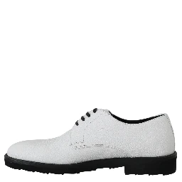 White Leather Derby Dress Formal Shoes