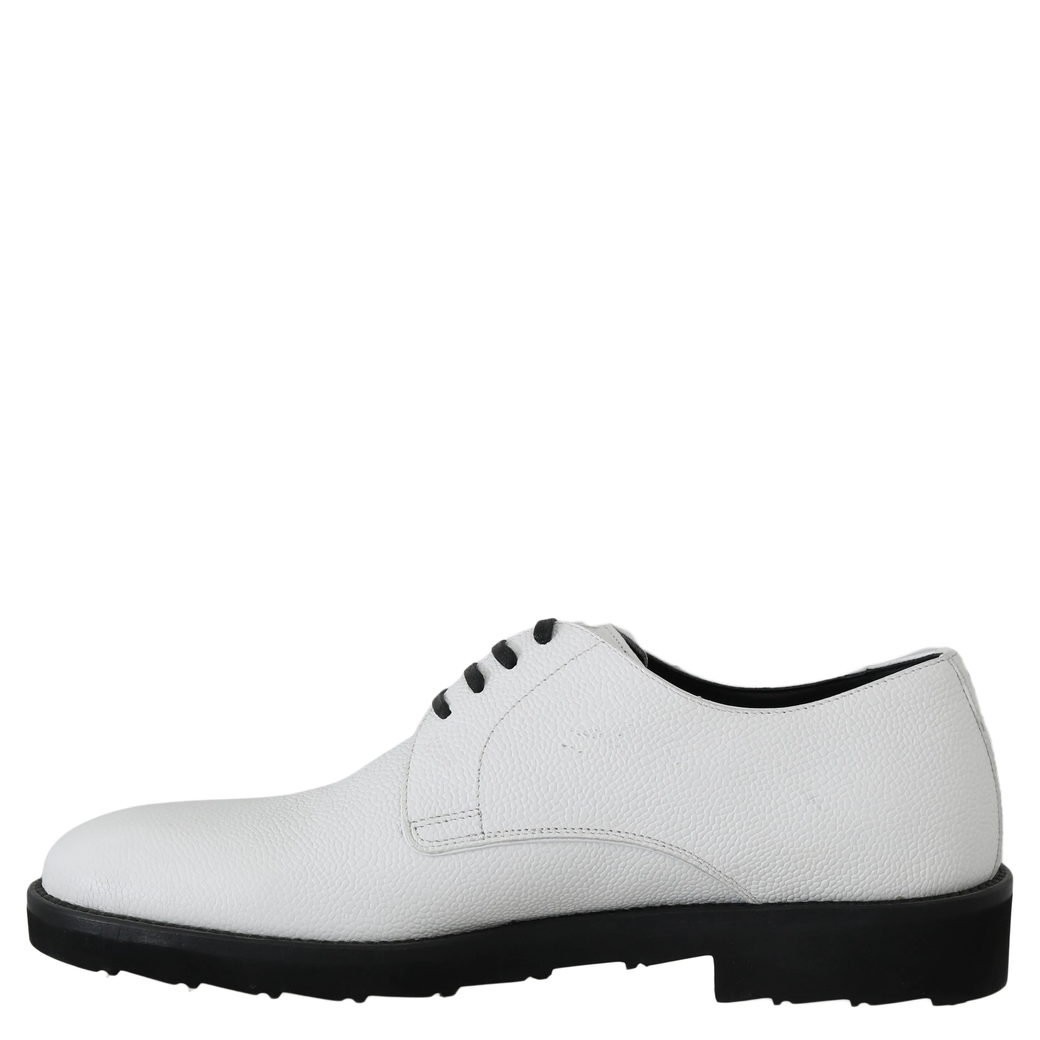 White Leather Derby Dress Formal Shoes