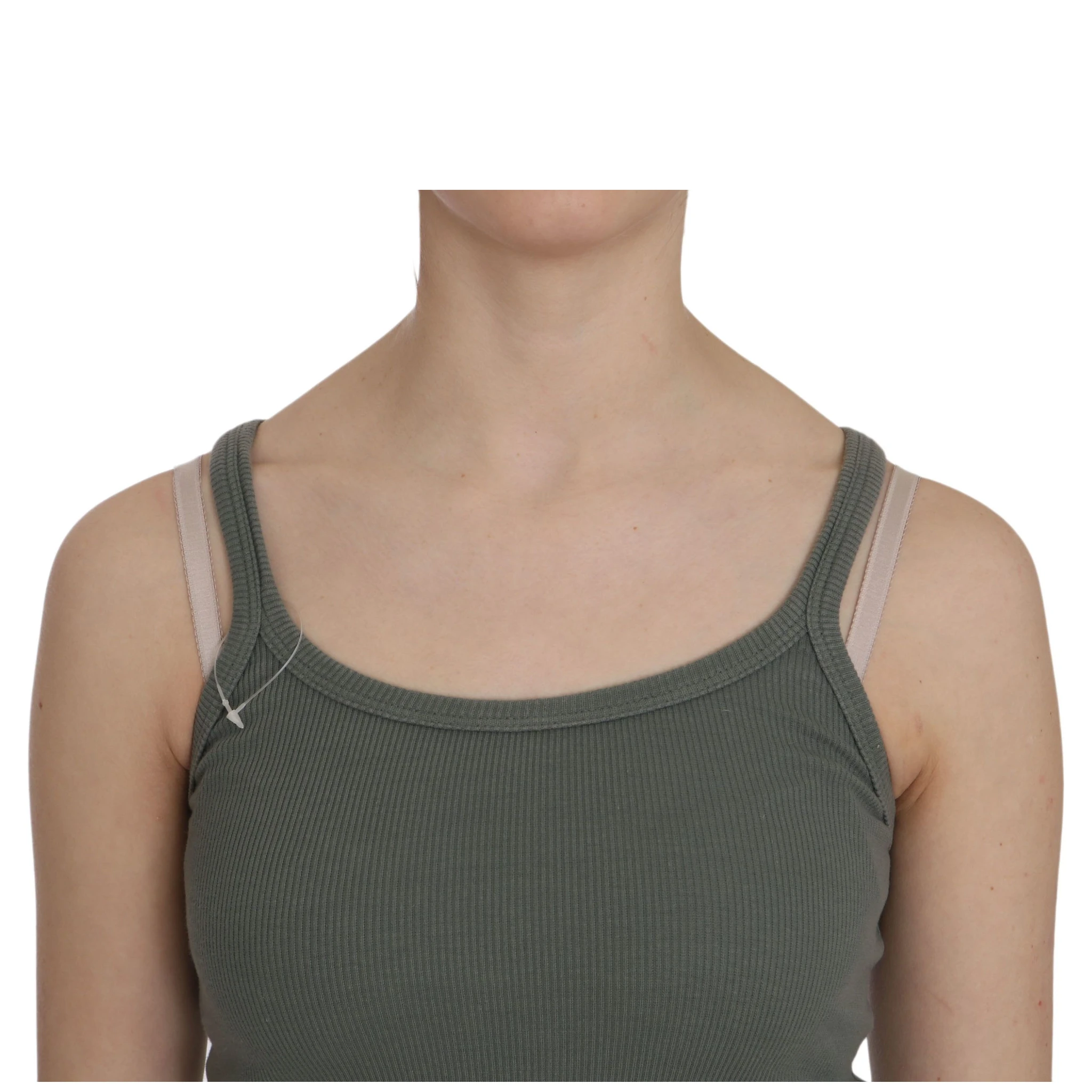 Green Spaghetti Strap Slim Fit Casual Tank Top Blouse