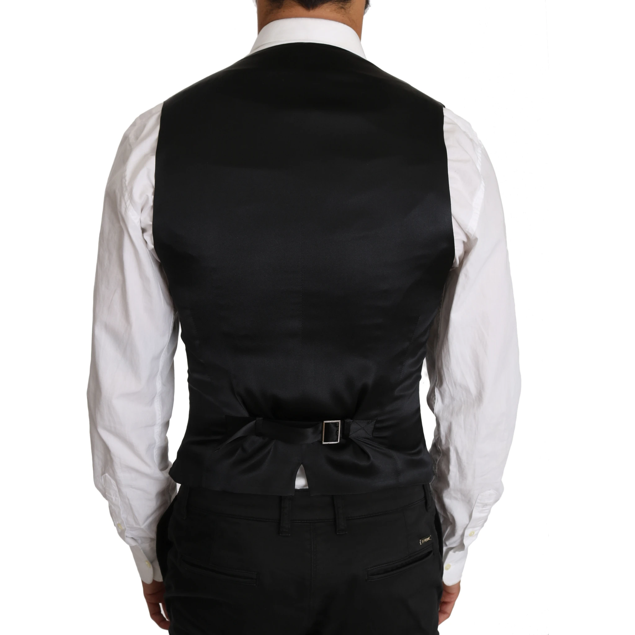 Gray Wool Double Breasted Waistcoat Vest