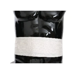 White Men Waist Belt 100% Silk Cummerbund