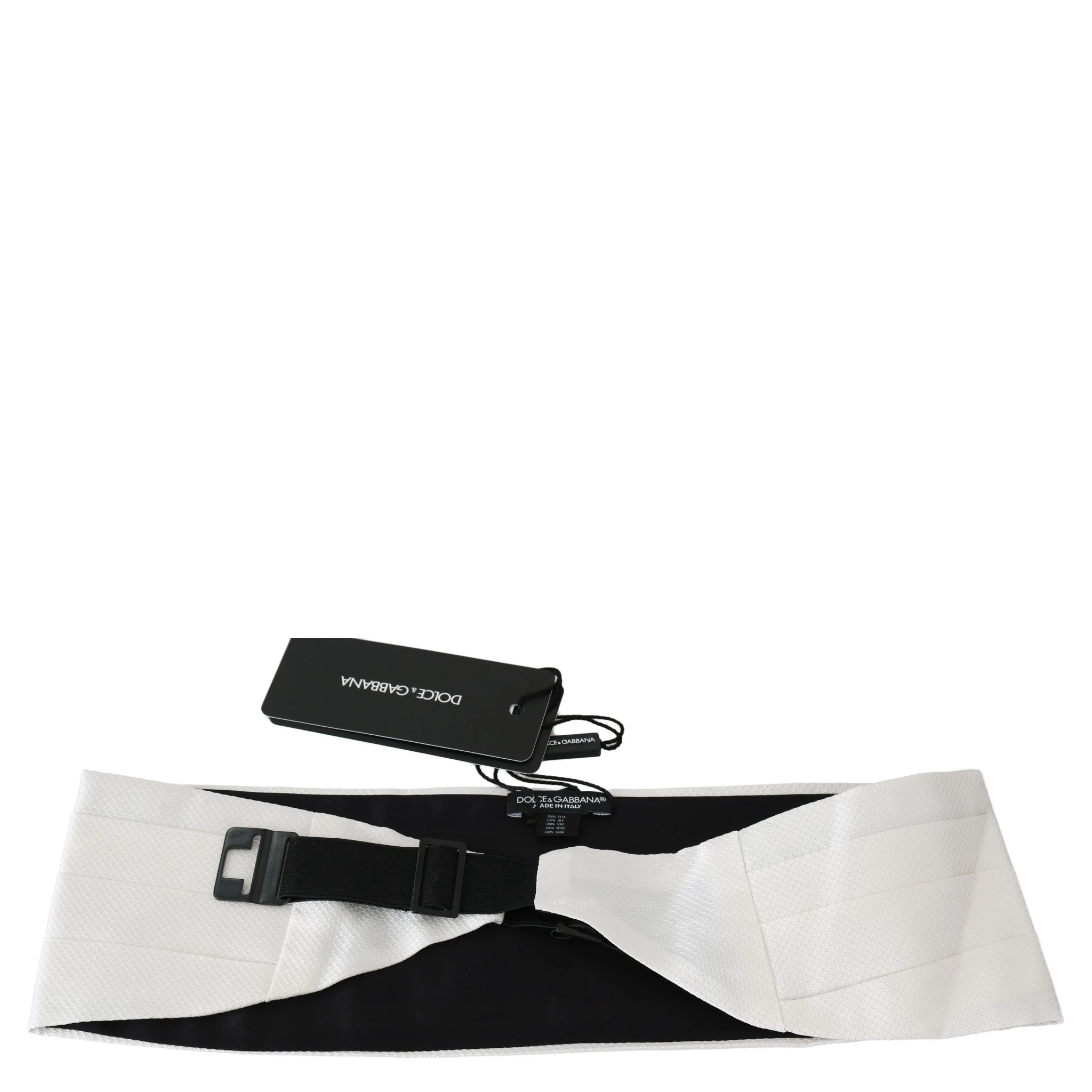 White Men Waist Belt 100% Silk Cummerbund