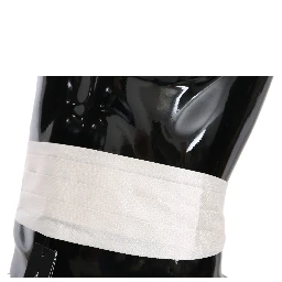 White Men Waist Belt 100% Silk Cummerbund