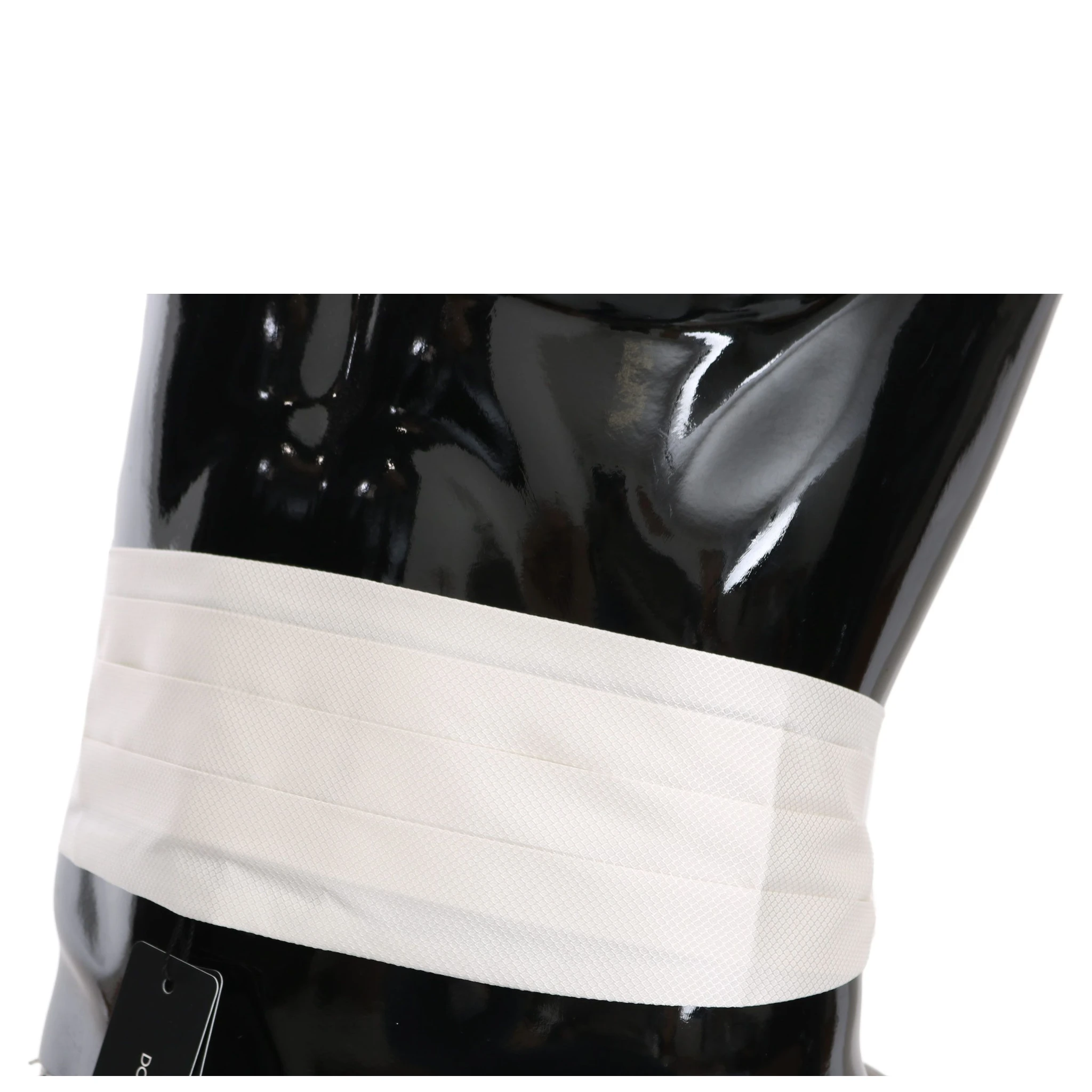 White Men Waist Belt 100% Silk Cummerbund