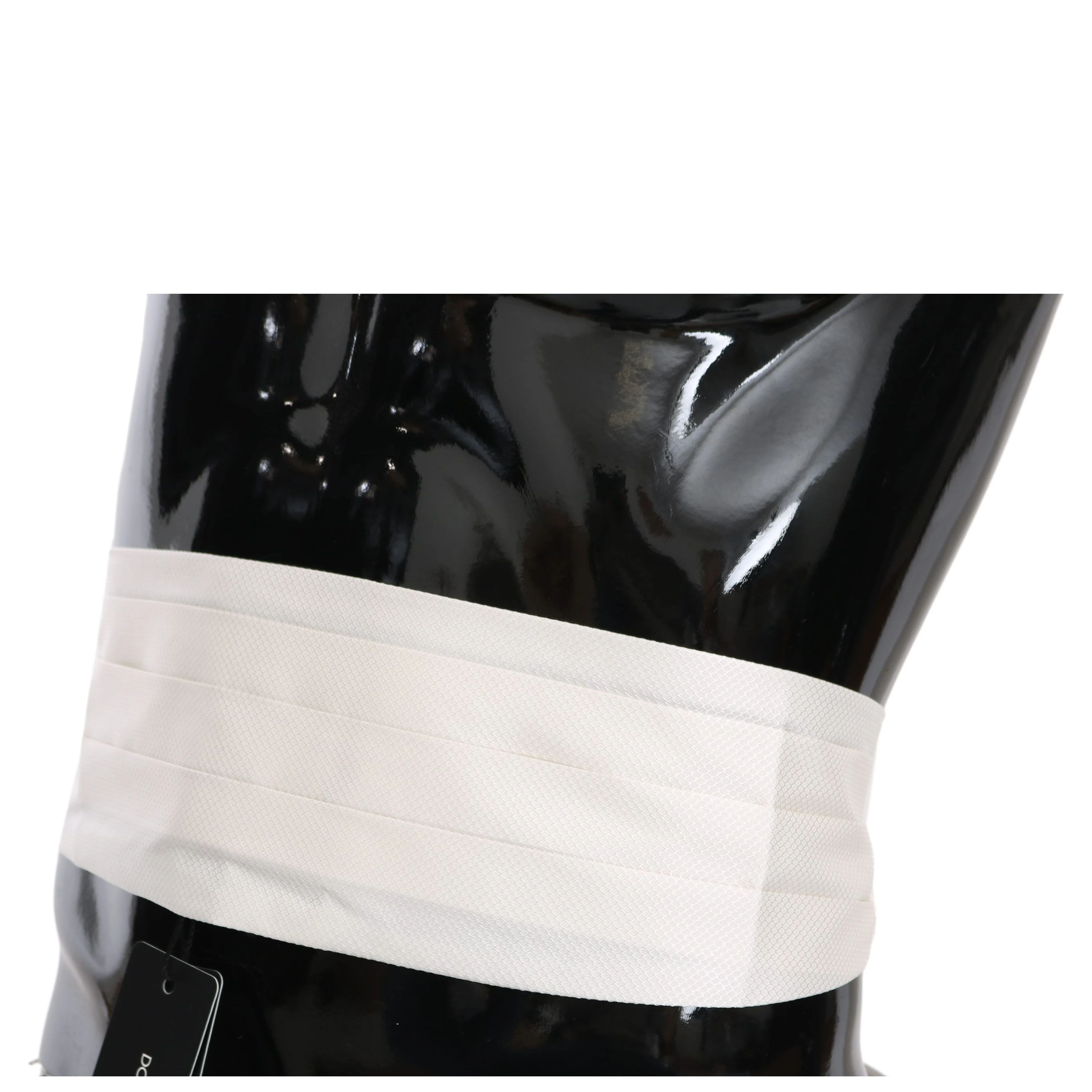 White Men Waist Belt 100% Silk Cummerbund