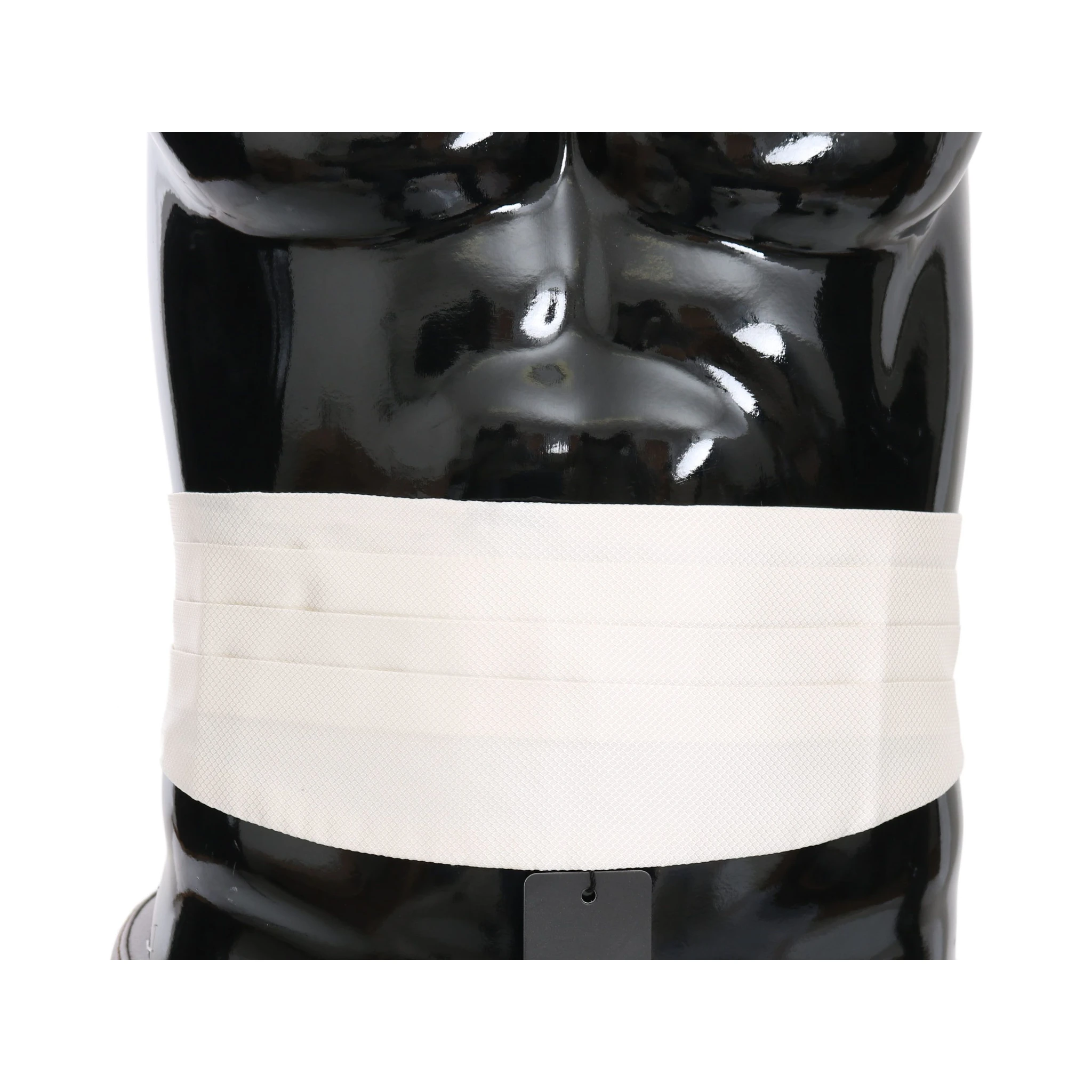 White Men Waist Belt 100% Silk Cummerbund