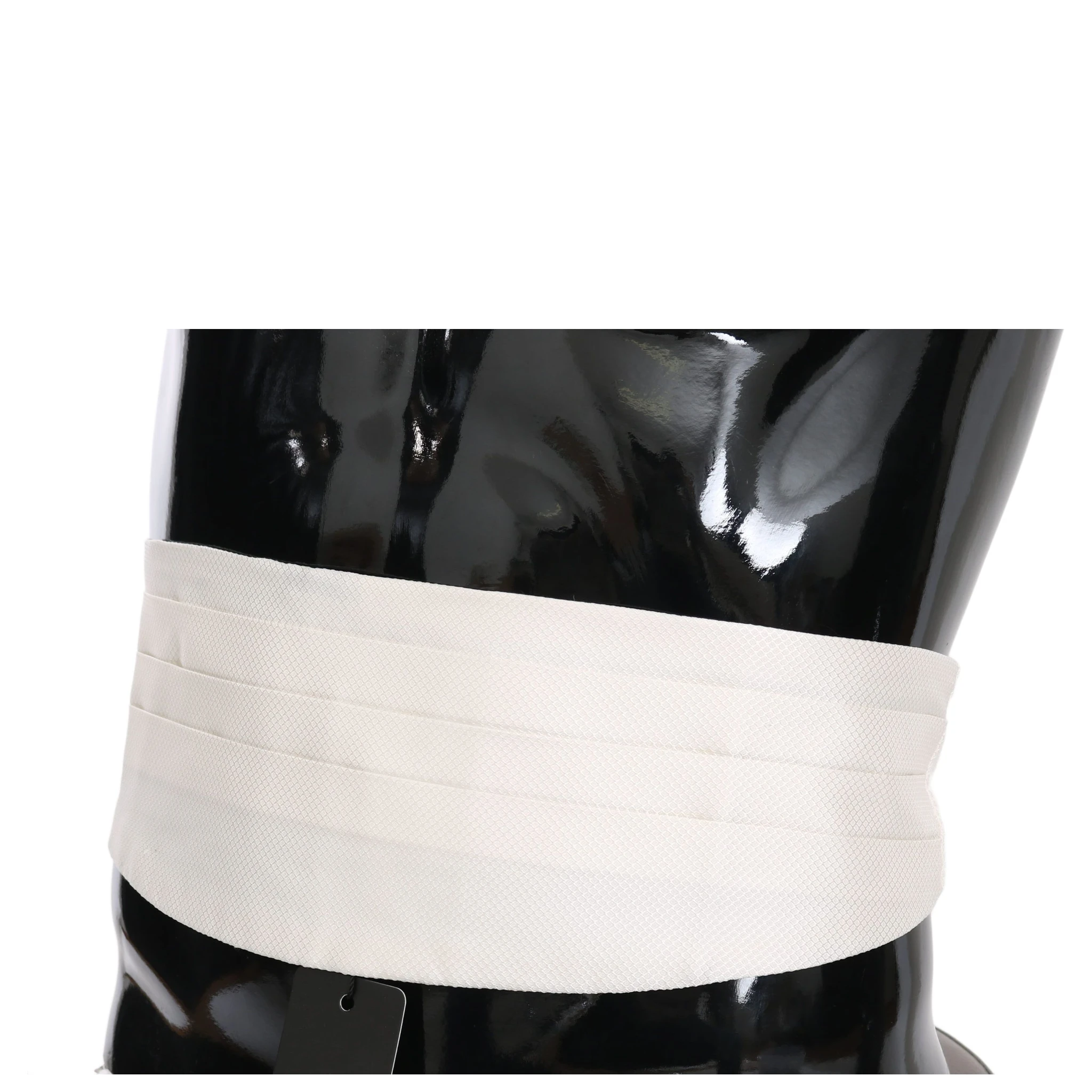 White Men Waist Belt 100% Silk Cummerbund