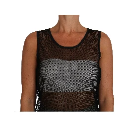 Black Mesh Transparent Blouse T-shirt