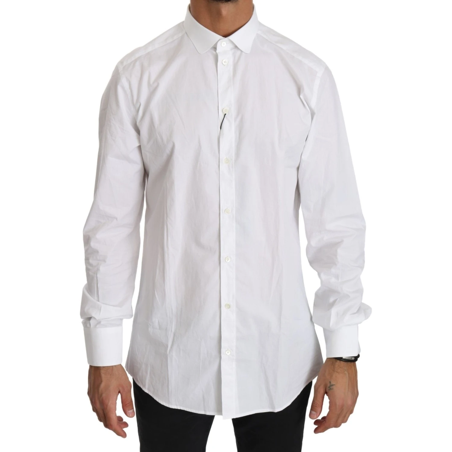 White Cotton Long Sleeve Top Shirt