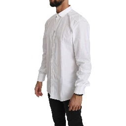 White Cotton Long Sleeve Top Shirt