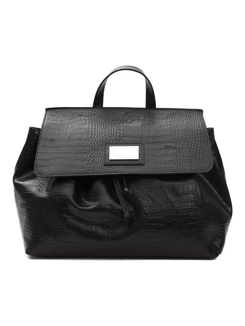 Black Leather Shoulder Bag