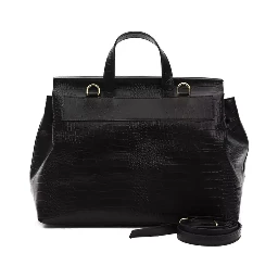 Black Leather Shoulder Bag