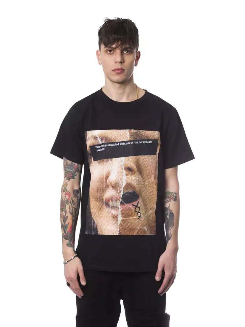 تيشيرت قطني أسود