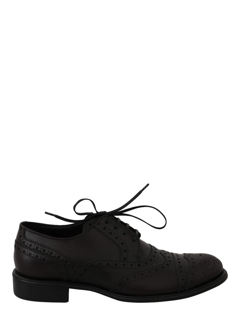 Black Leather Wingtip Oxford Dress  Shoes