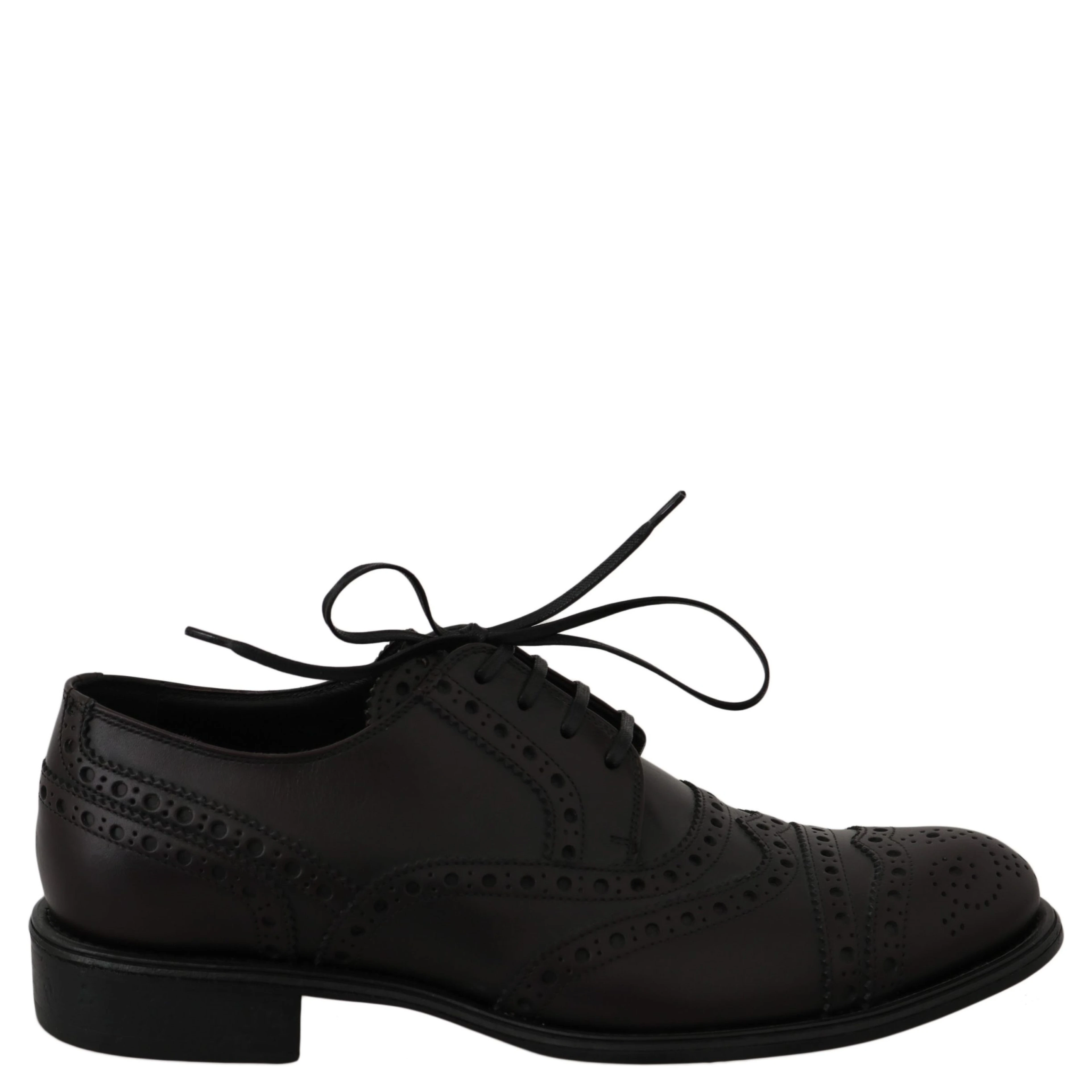 Black Leather Wingtip Oxford Dress Shoes