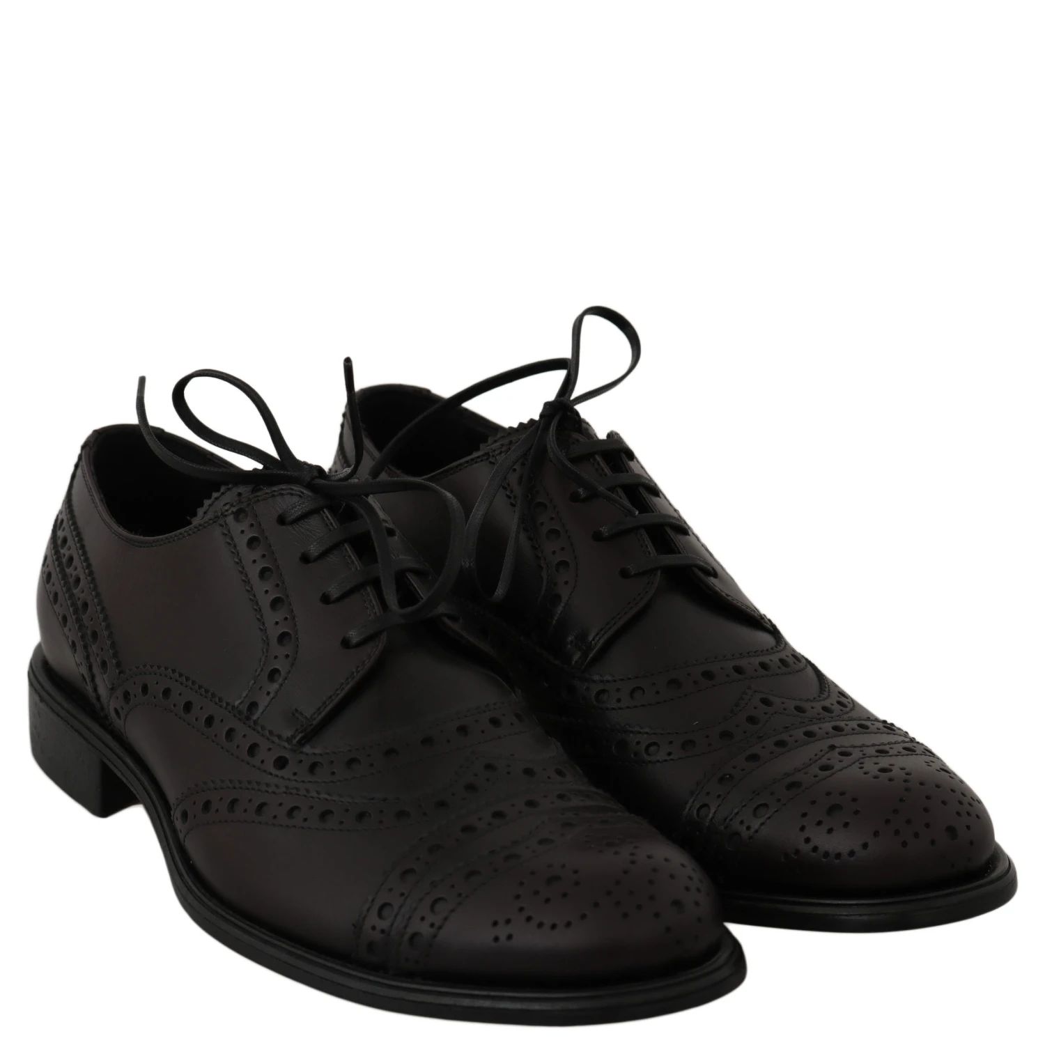 Black Leather Wingtip Oxford Dress  Shoes