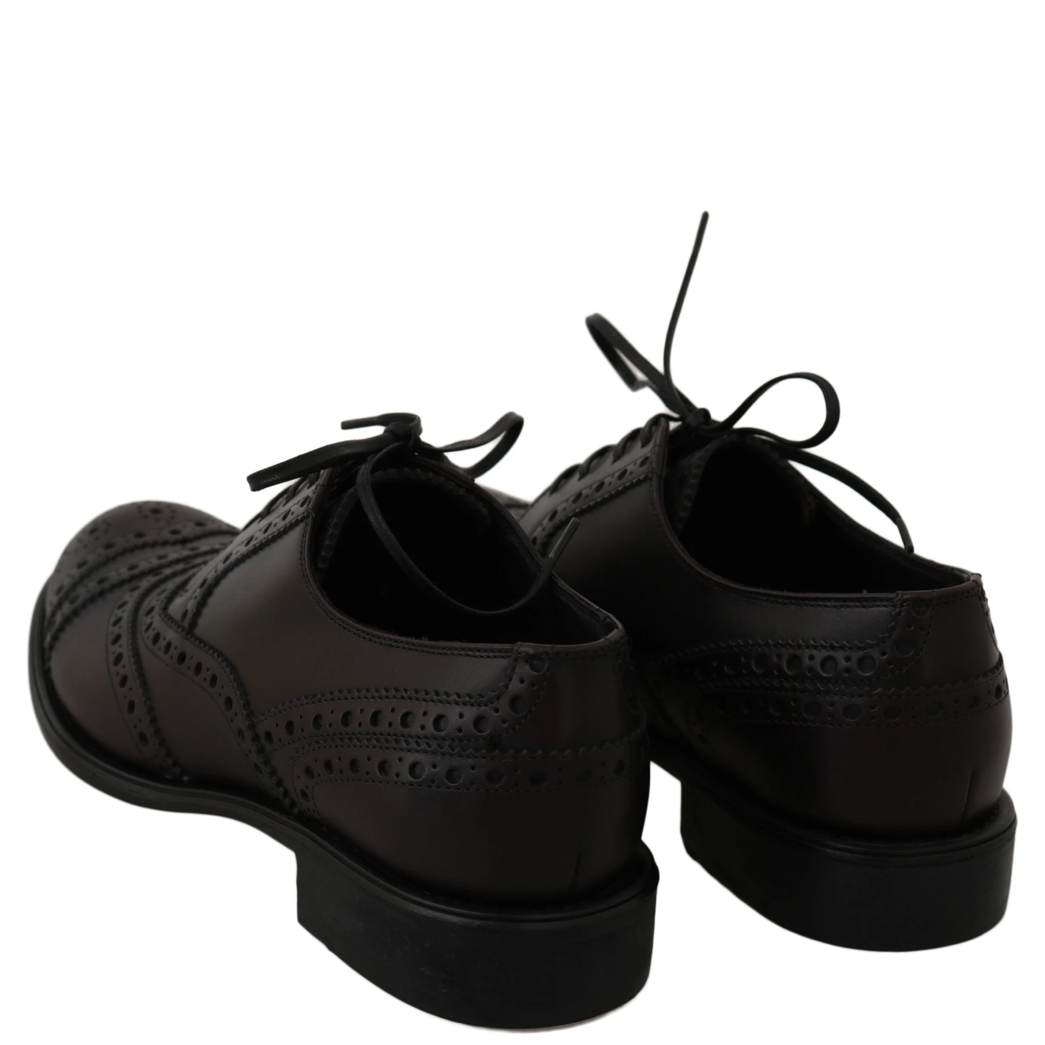 Black Leather Wingtip Oxford Dress  Shoes