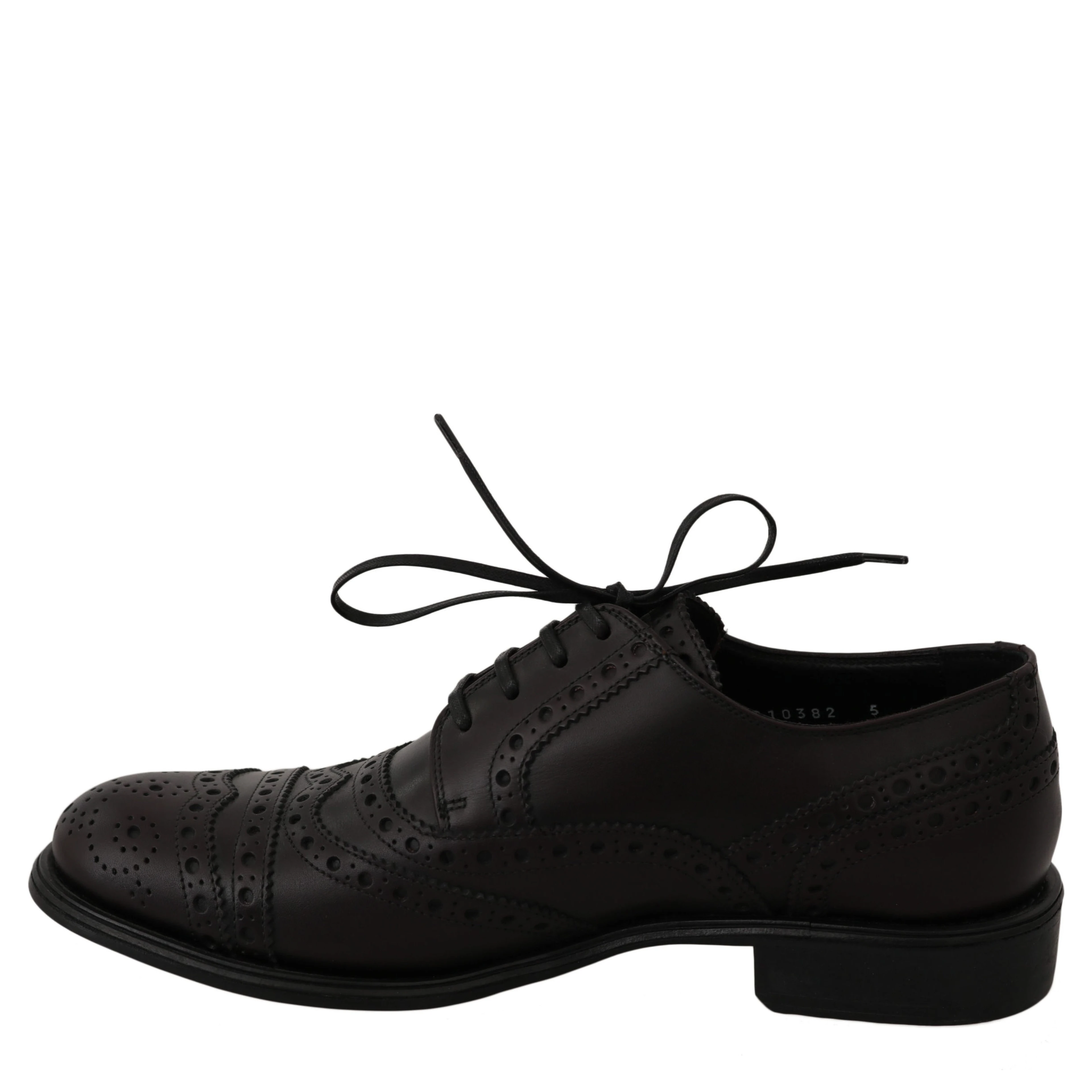 Black Leather Wingtip Oxford Dress Shoes