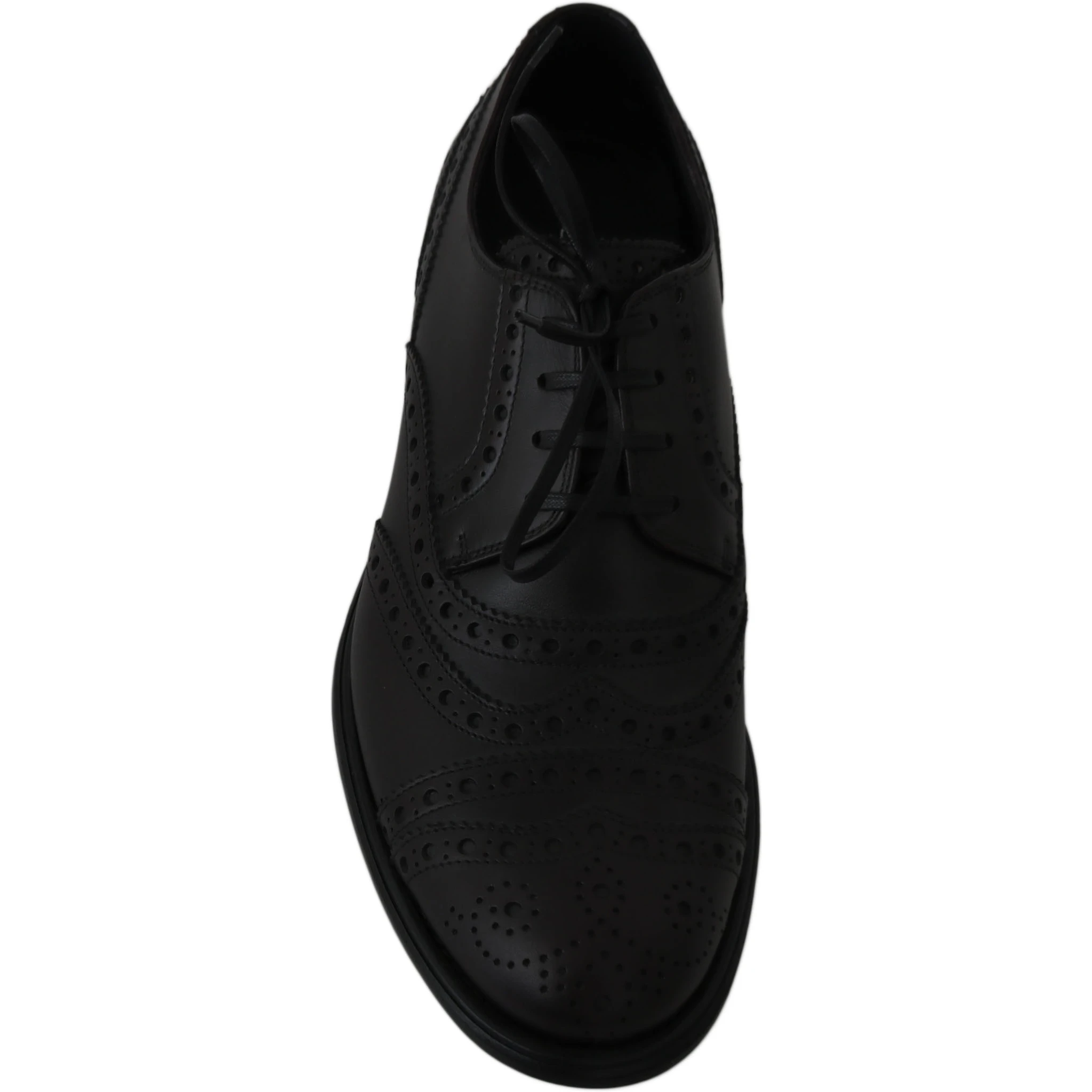 Black Leather Wingtip Oxford Dress  Shoes