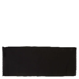 Dark Gray Virgin Wool Striped Pattern Wrap Scarf