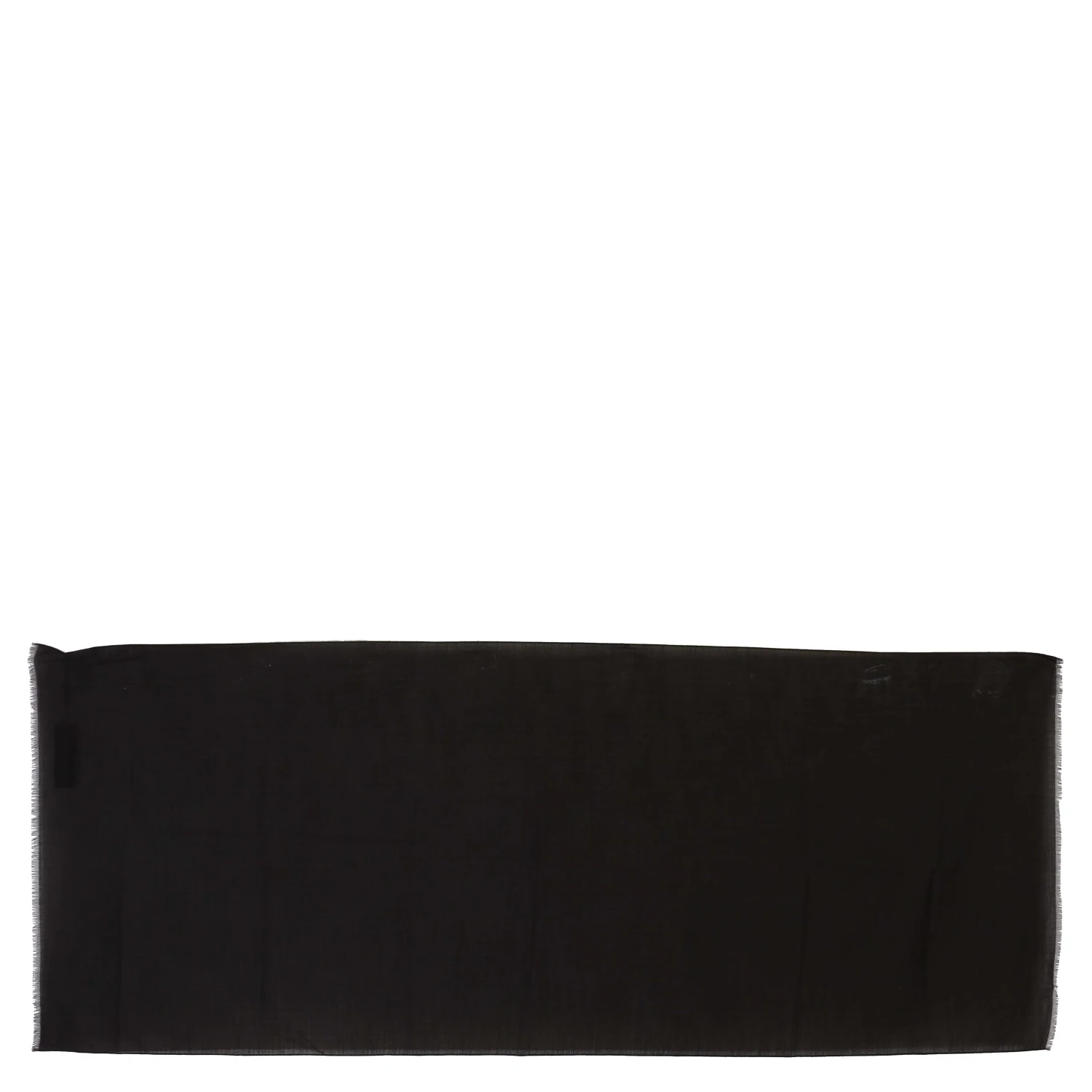 Dark Gray Virgin Wool Striped Pattern Wrap Scarf