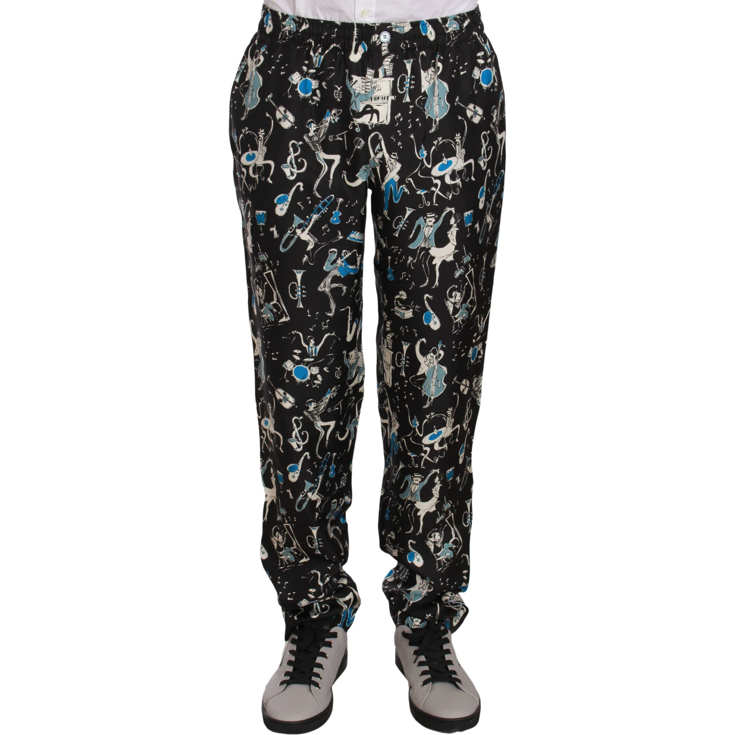 Black Musical Instrument Sleepwear Pants