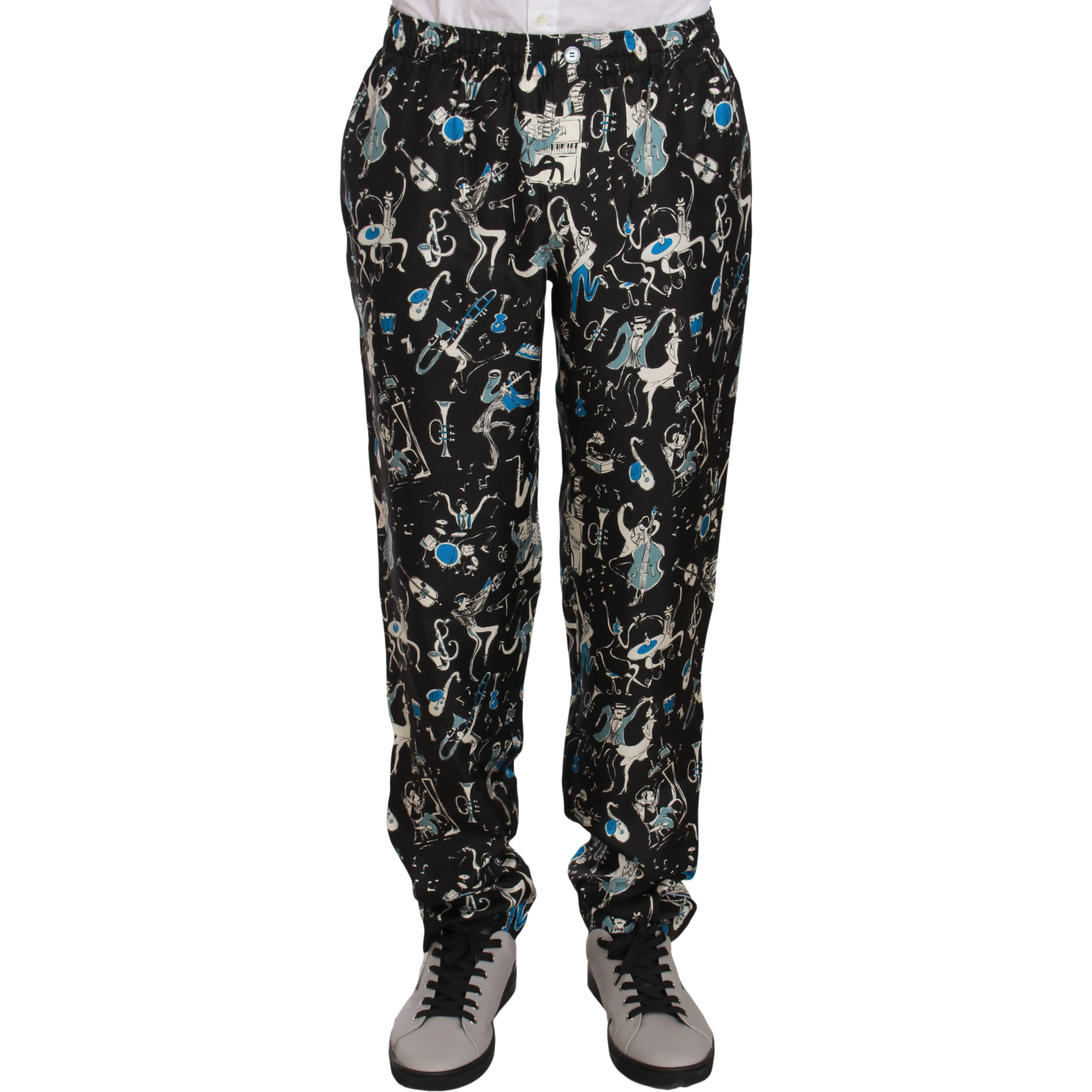 Black Musical Instrument Sleepwear Pants
