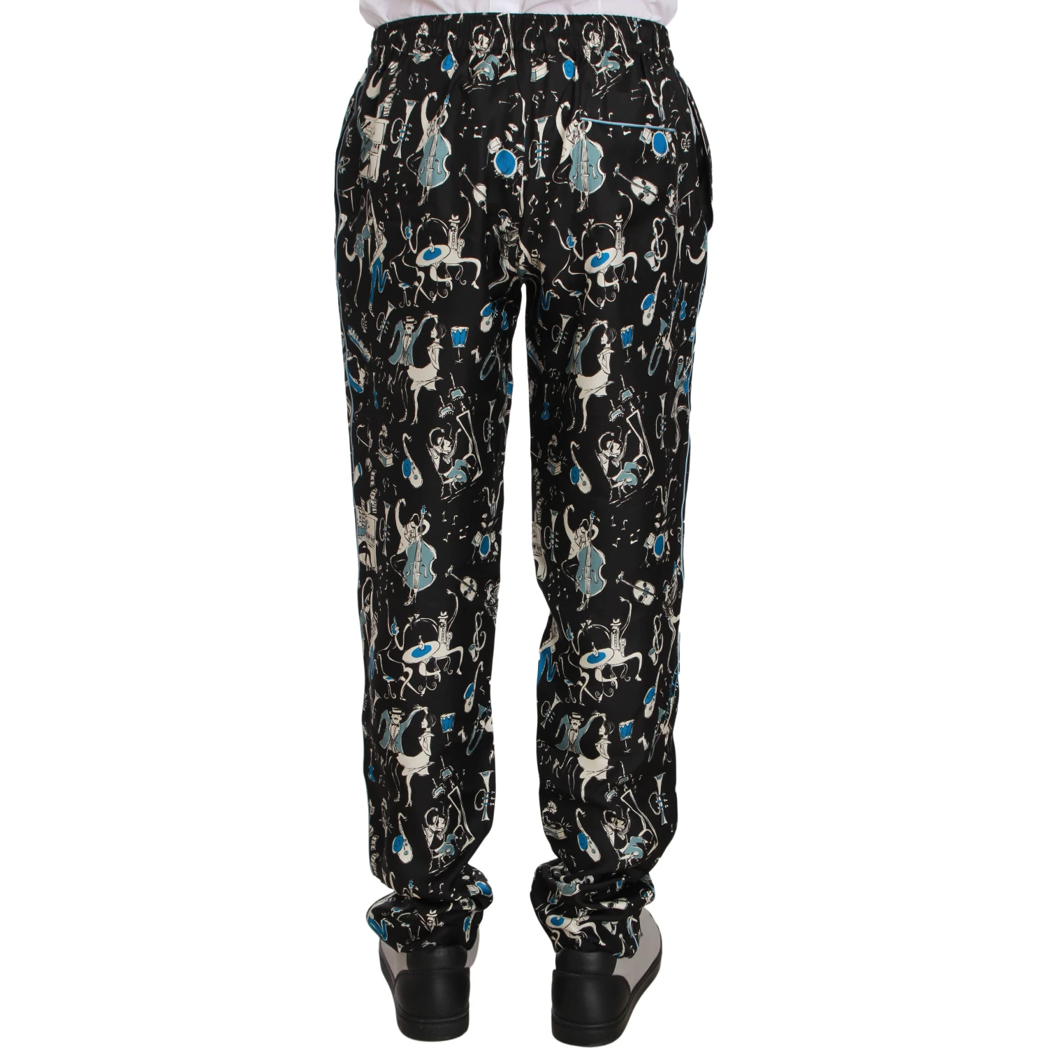 Black Musical Instrument Sleepwear Pants