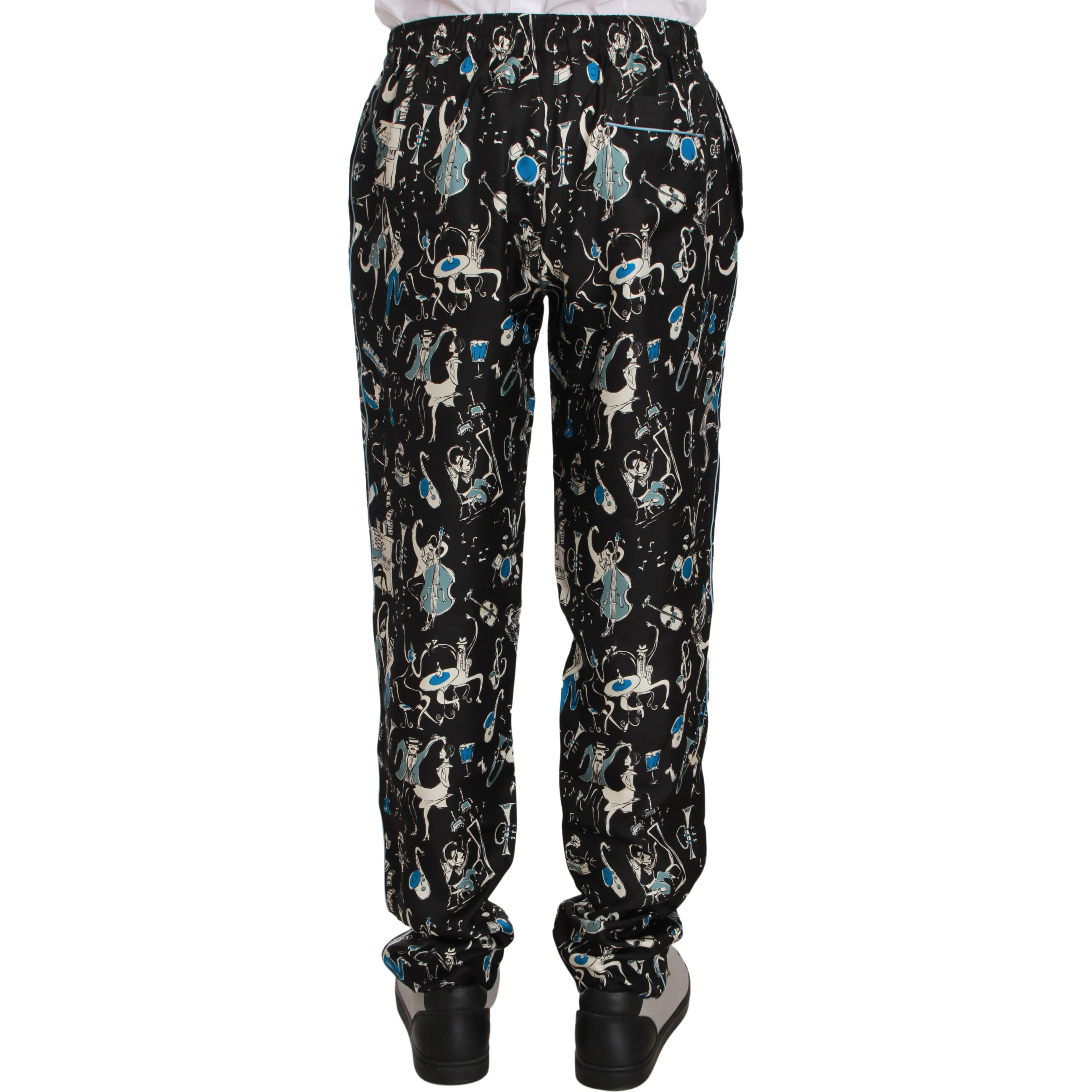 Black Musical Instrument Sleepwear Pants