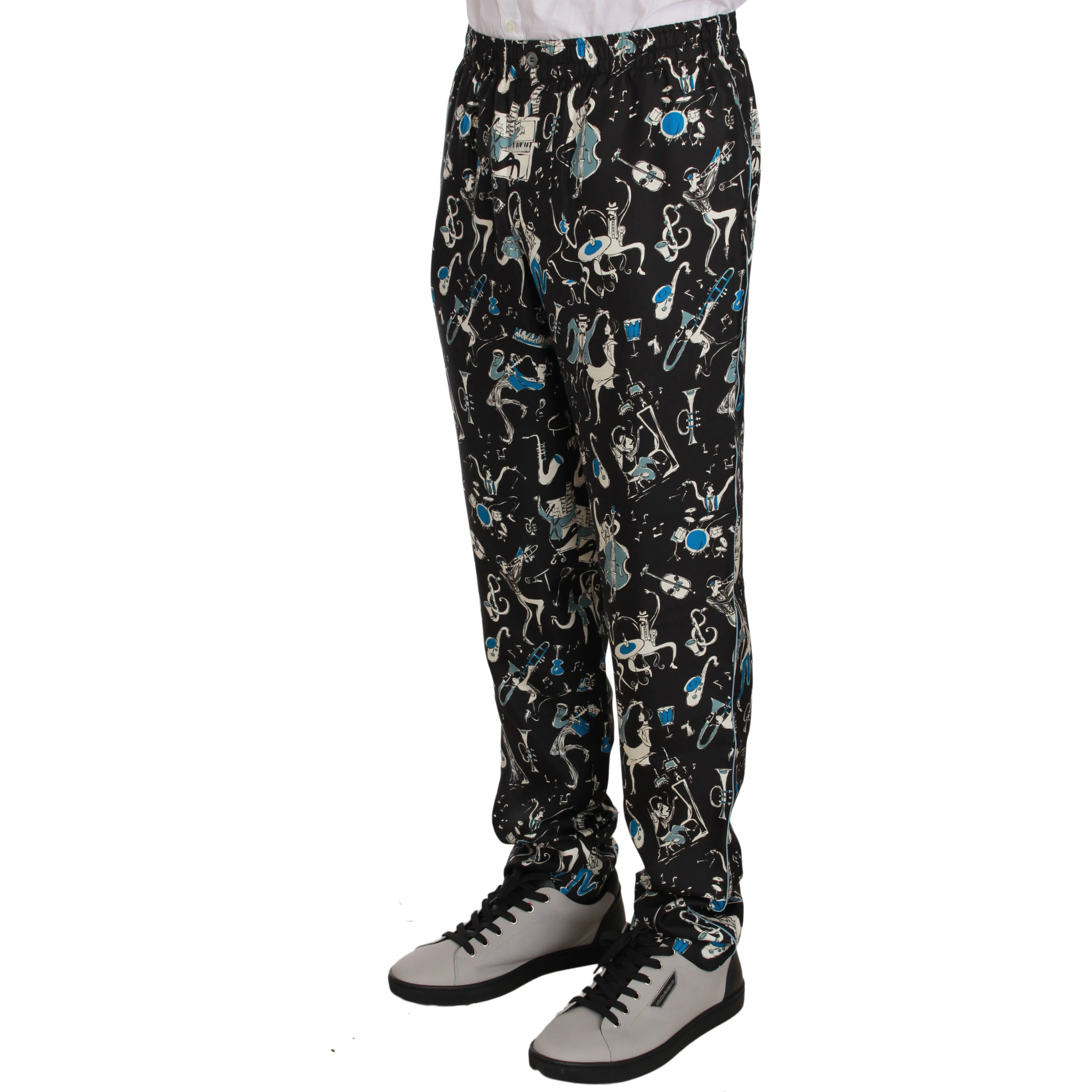 Black Musical Instrument Sleepwear Pants