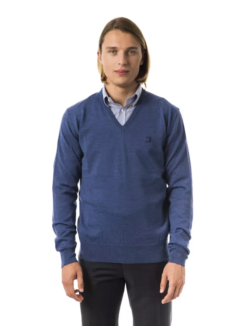 Blue Merino Wool Sweater