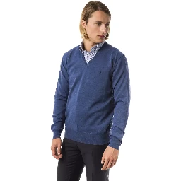 Blue Merino Wool Sweater