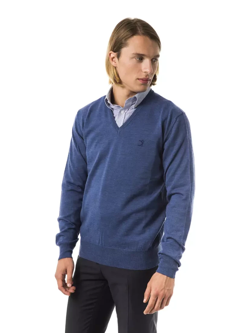 Blue Merino Wool Sweater