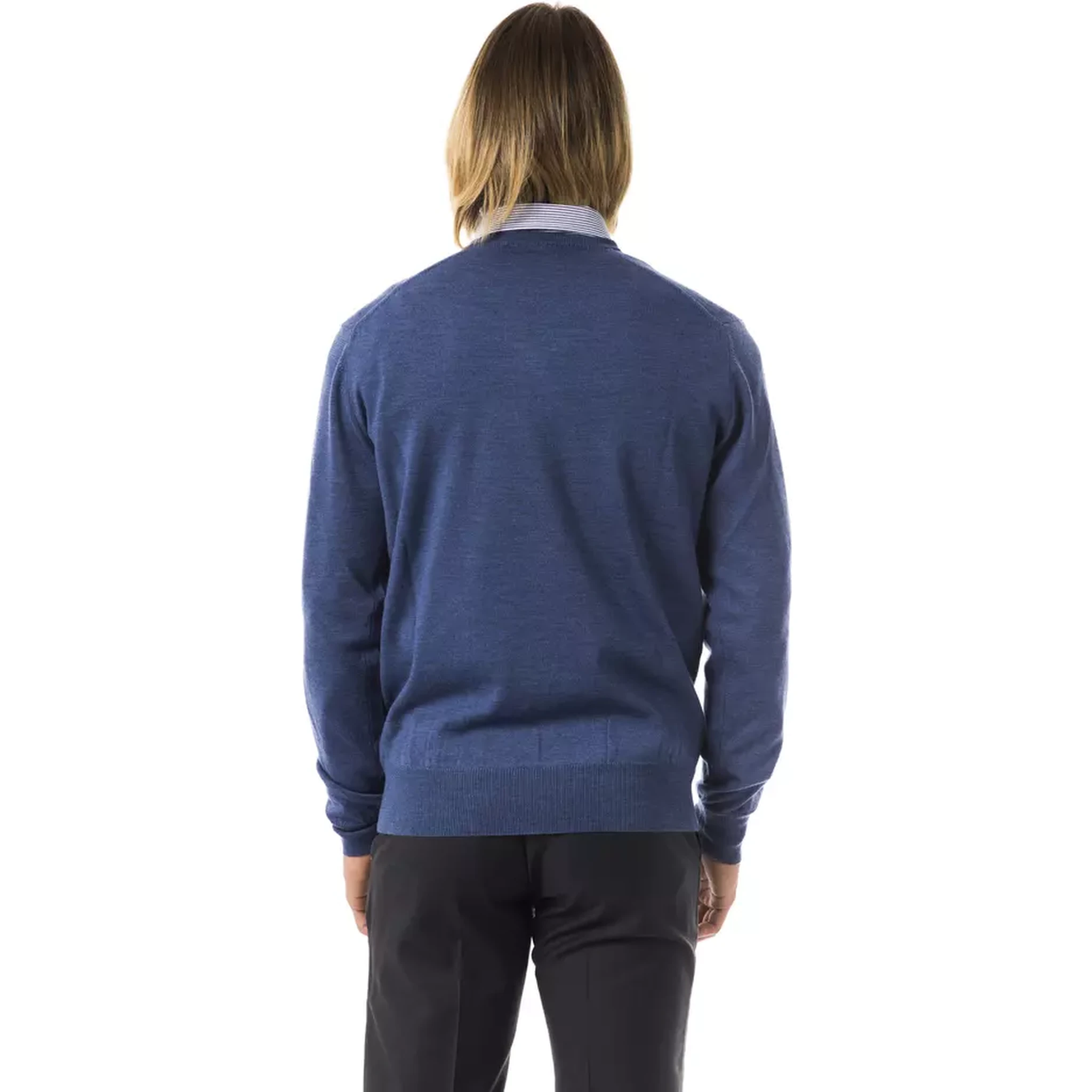 Blue Merino Wool Sweater