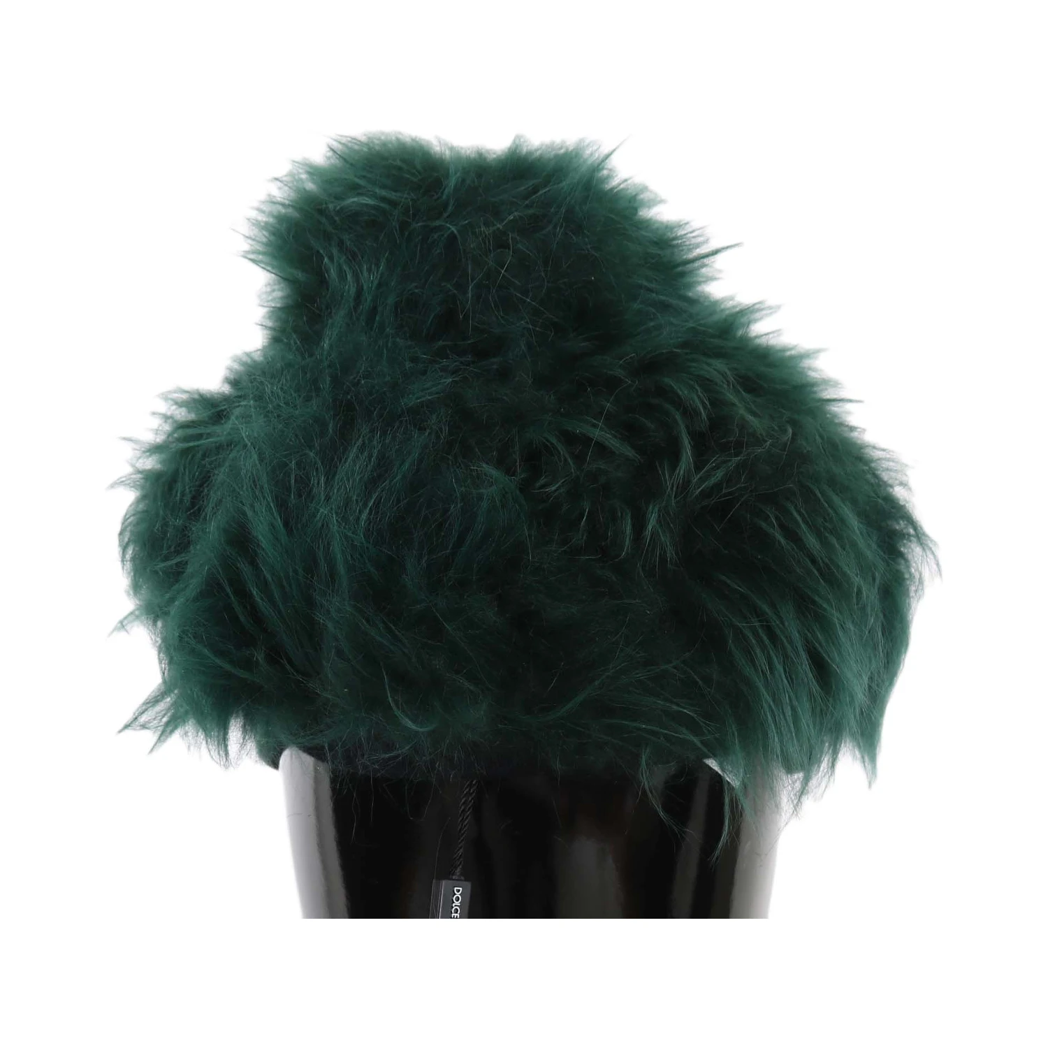 Green Fur DG Logo Embroidered Cloche Hat