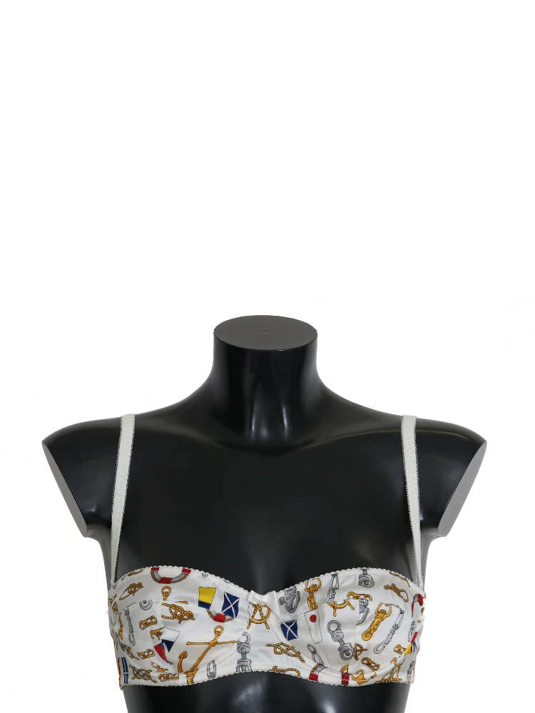 White Balconcino Sailor Print Underwear