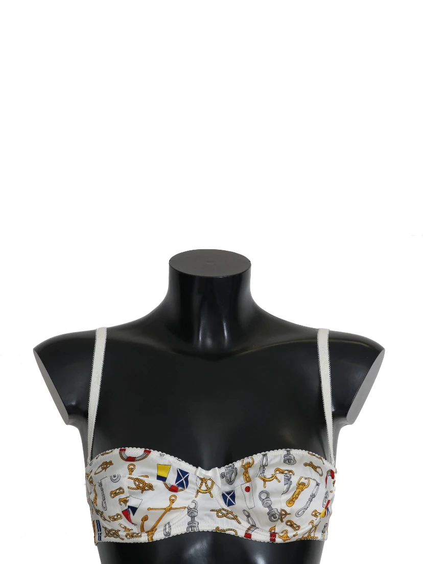 White Balconcino Sailor Print Underwear