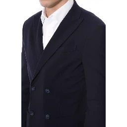 Blue Viscose Suits & Blazer