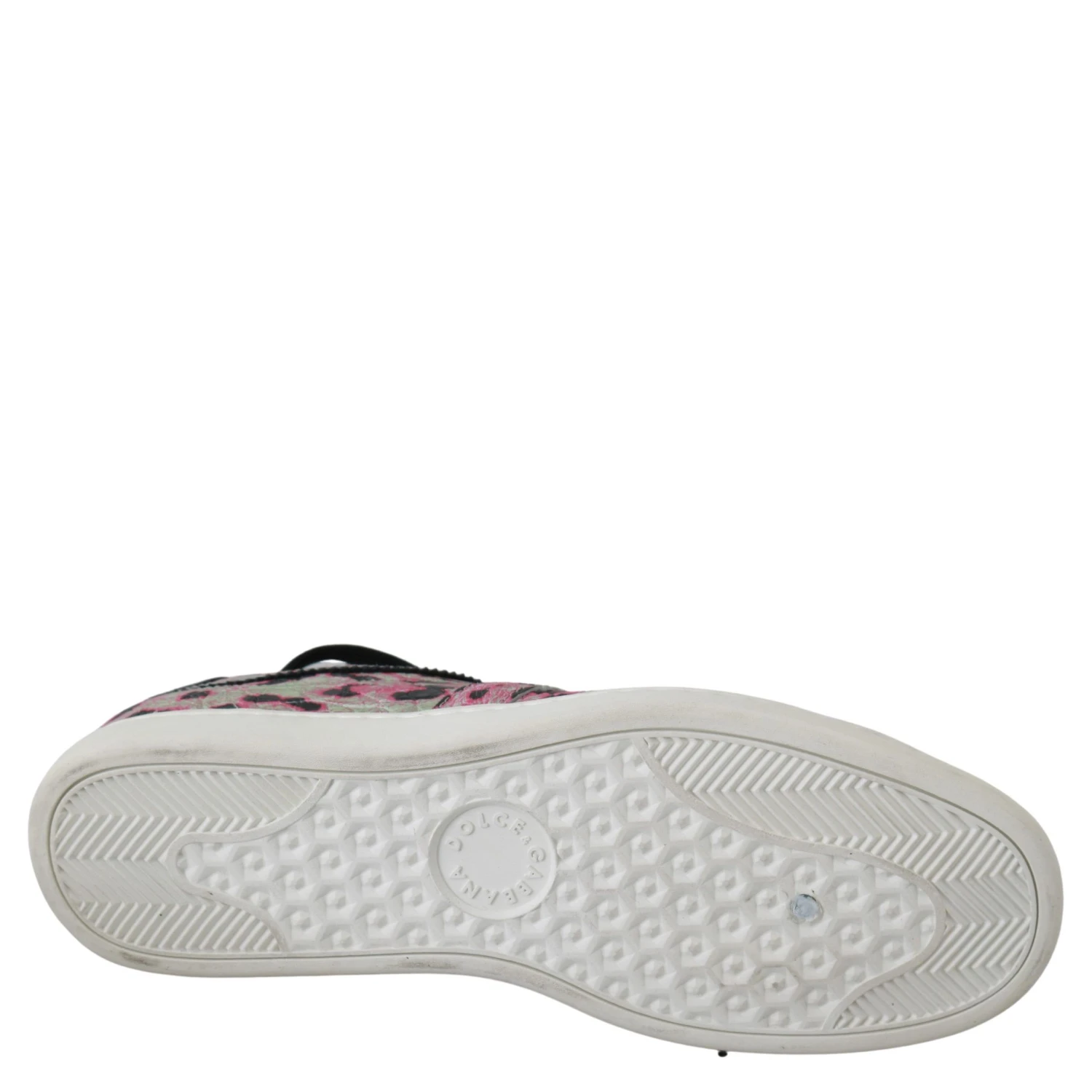Pink Leopard Print Training Leather Flat Sneakers