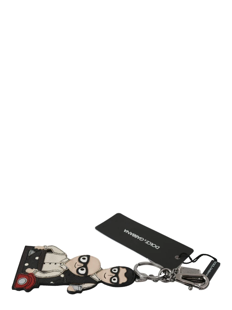 Leather Dominico Stefano #DGFAMILY Logo Badge Keychain