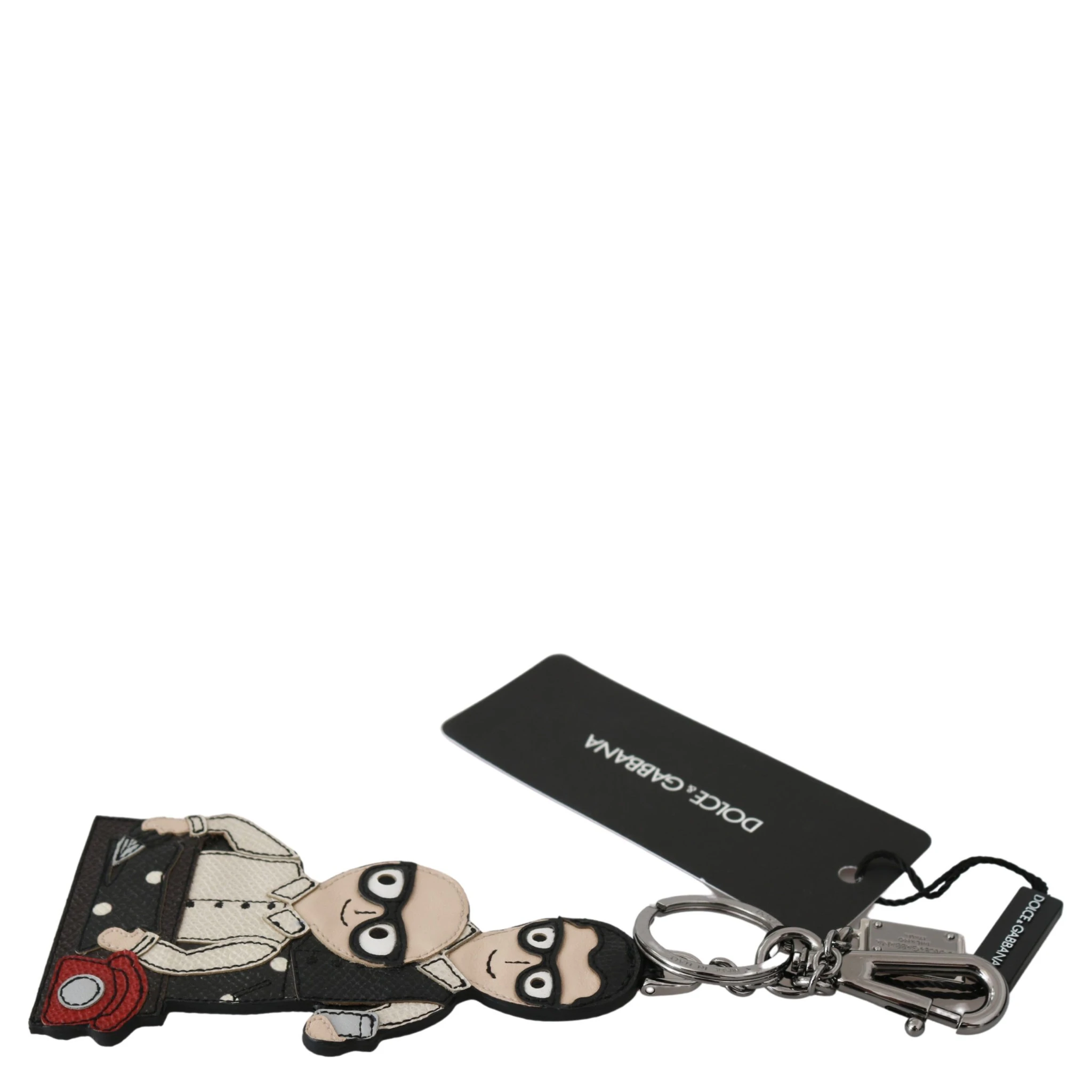 Leather Dominico Stefano #DGFAMILY Logo Badge Keychain