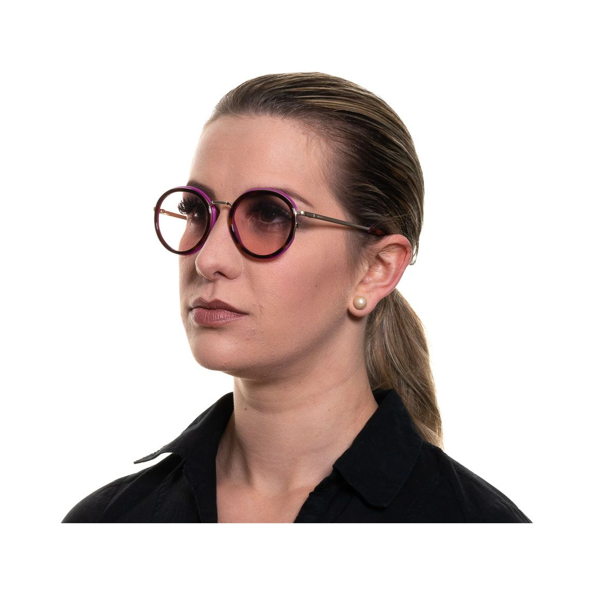 Brown Metal & Plastic Sunglasses