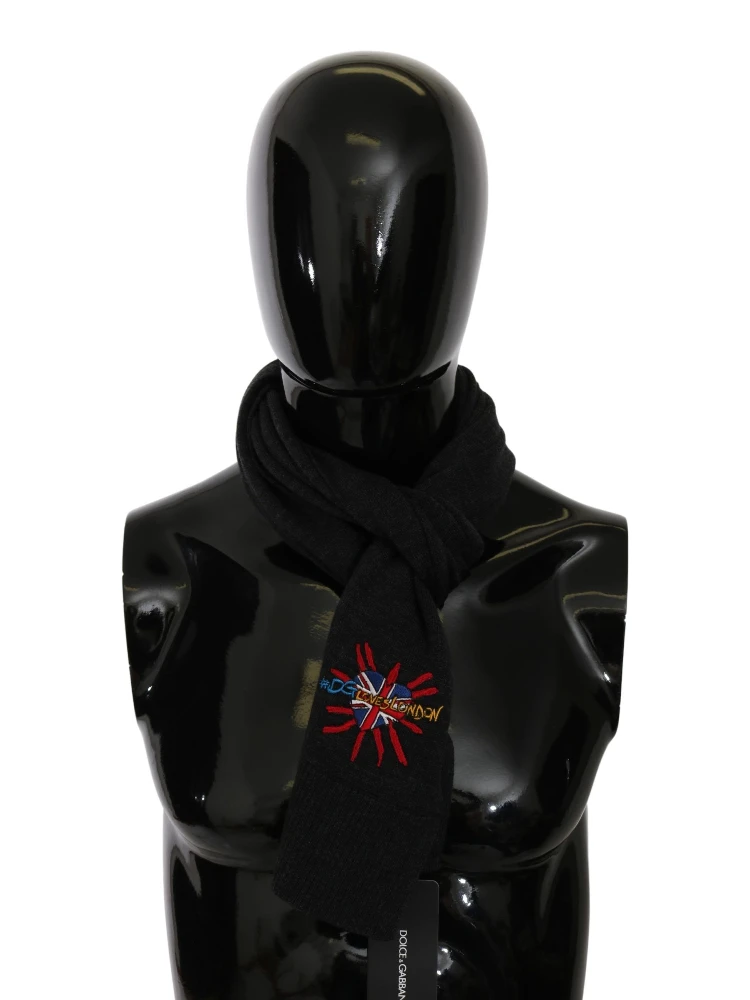 Gray #DGLovesLondon Wrap Shawl Wool Scarf