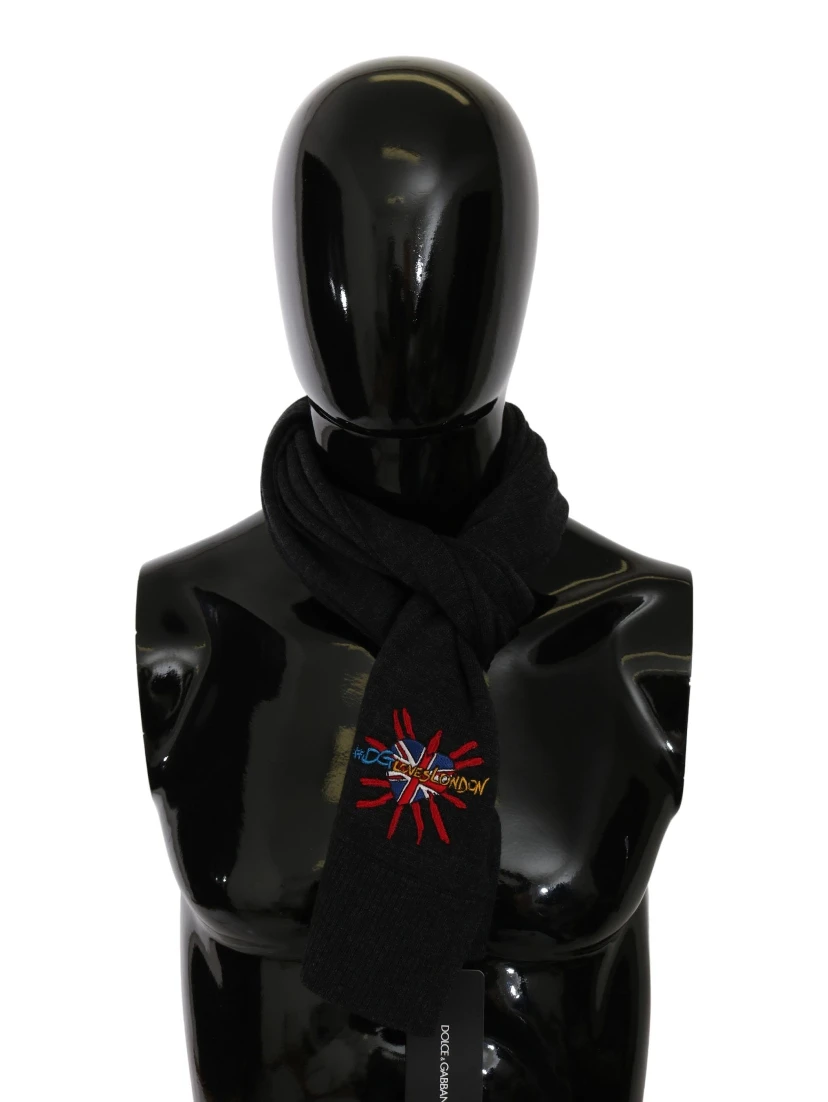 Gray #DGLovesLondon Wrap Shawl Wool Scarf