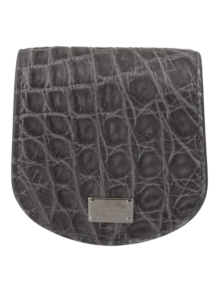 Gray Exotic Skin Condom Case Holder Pocket Wallet