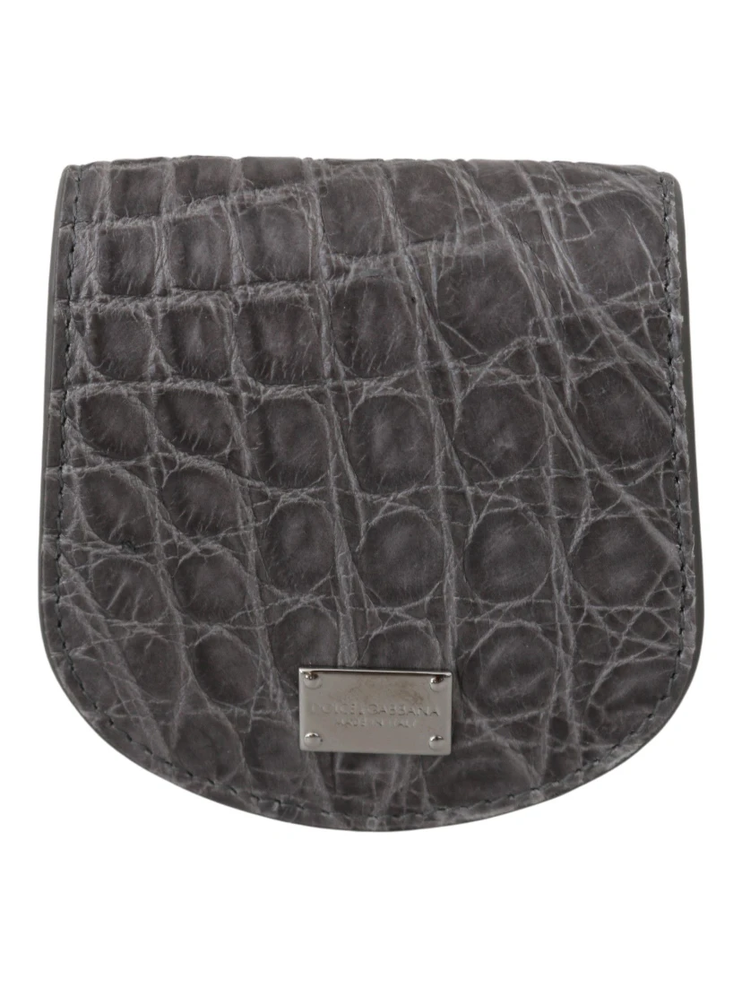 Gray Exotic Skin Condom Case Holder Pocket Wallet