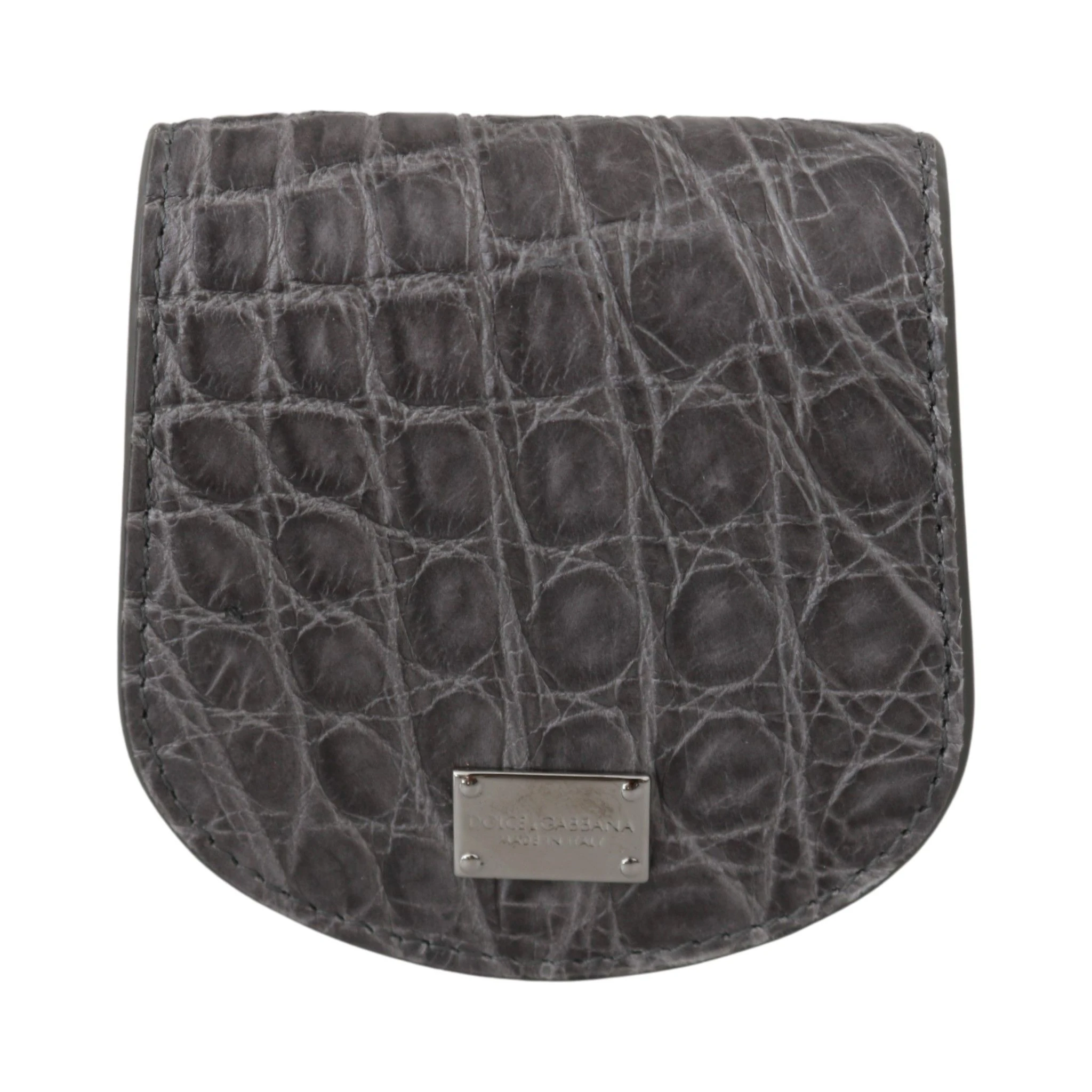 Gray Exotic Skin Condom Case Holder Pocket Wallet