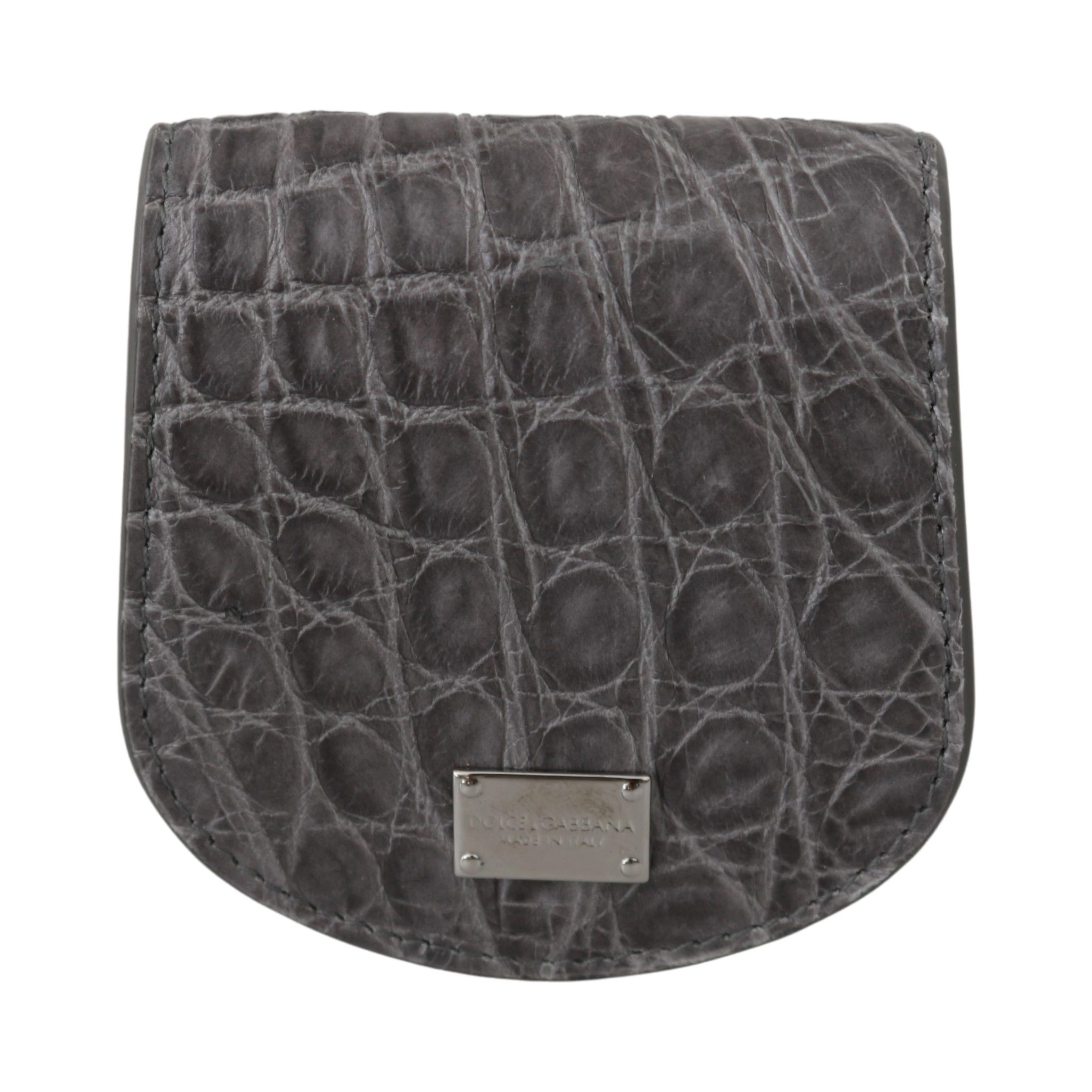 Gray Exotic Skin Condom Case Holder Pocket Wallet